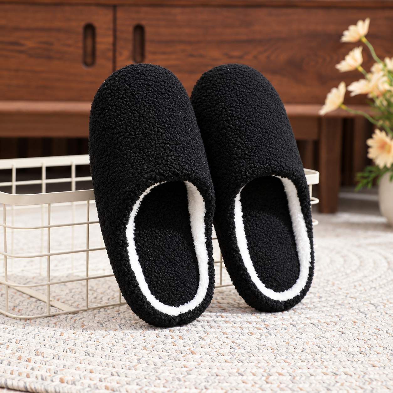 Soft Lightweight Fuzzy Indoor Winter House Slippers