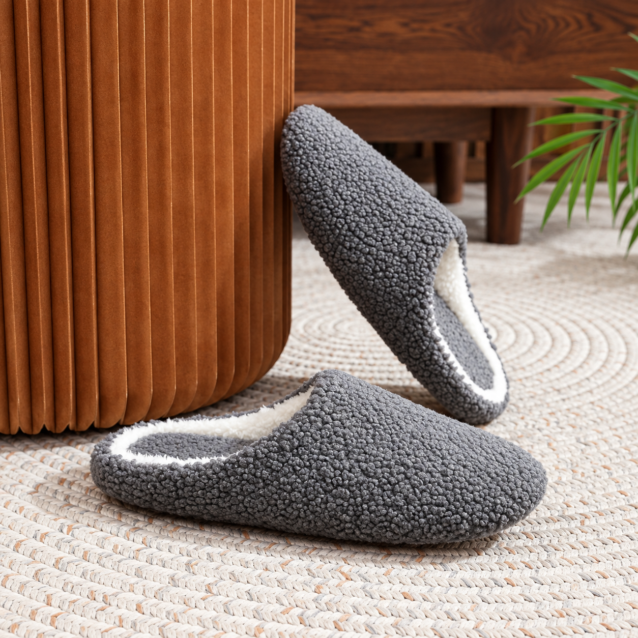Soft Lightweight Fuzzy Indoor Winter House Slippers