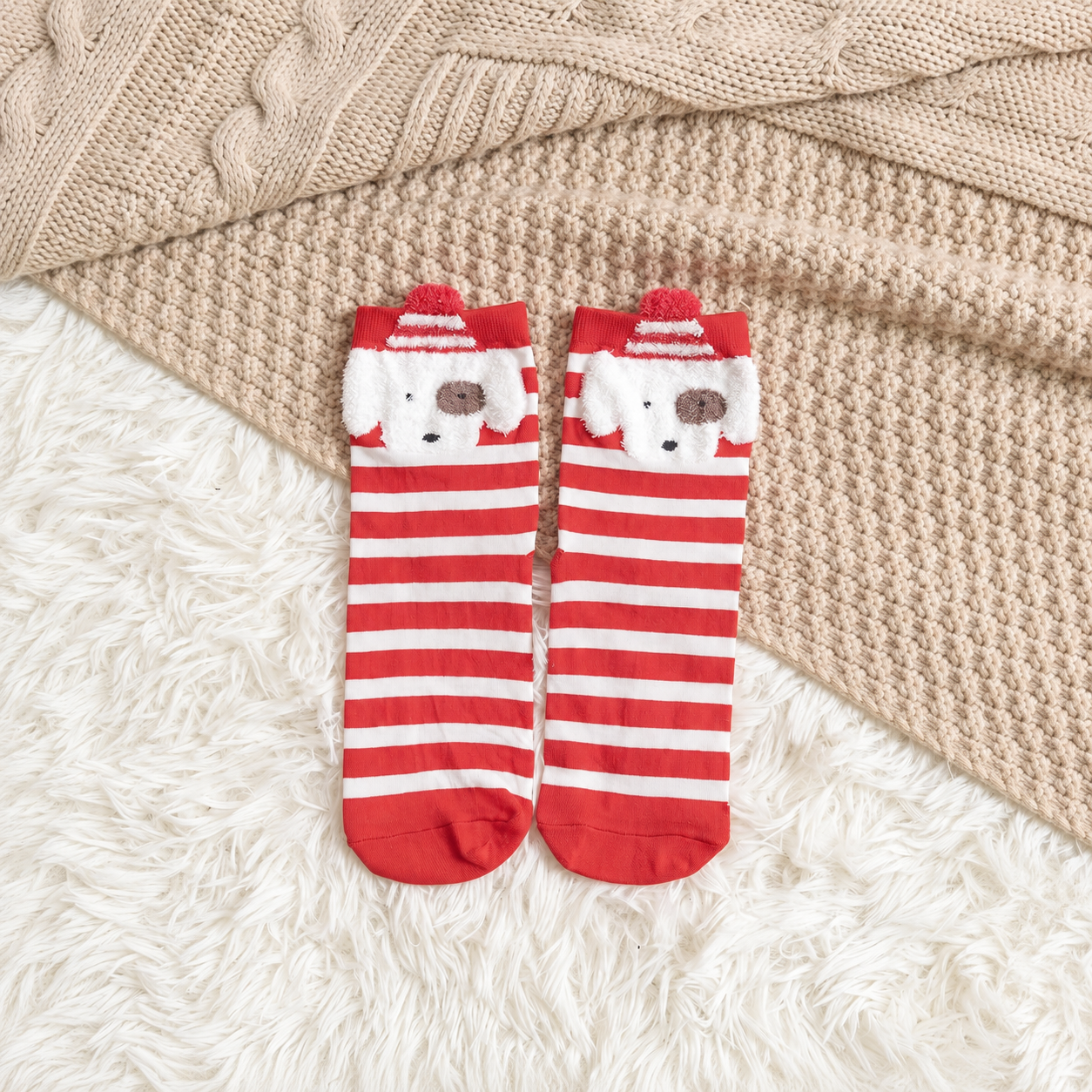 Animal Pattern Mid Calf Athletic Socks For Family