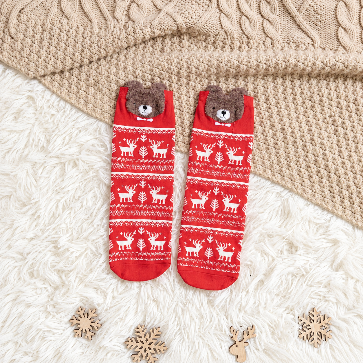 Animal Pattern Mid Calf Athletic Socks For Family