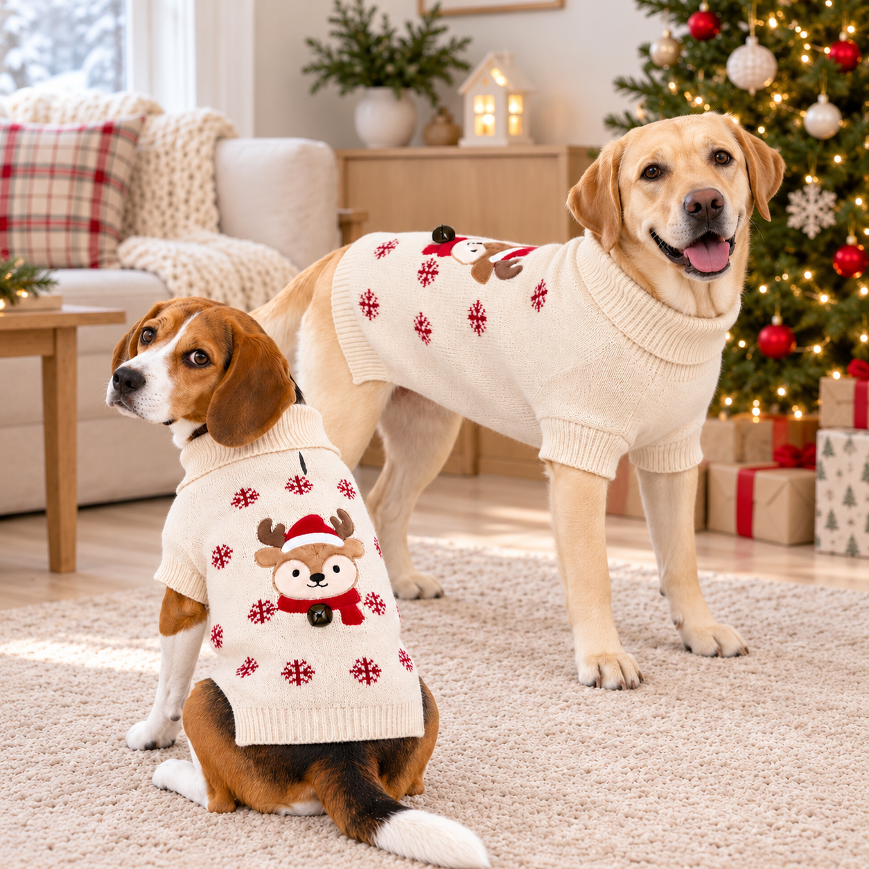 Christmas Reindeer Knit Pet Sweater 