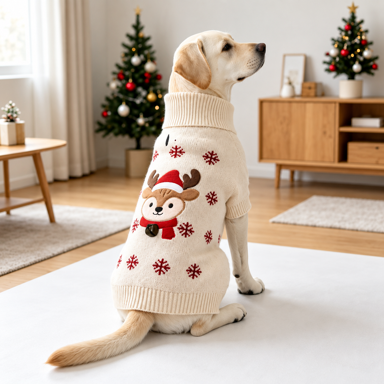 Christmas Reindeer Knit Pet Sweater 