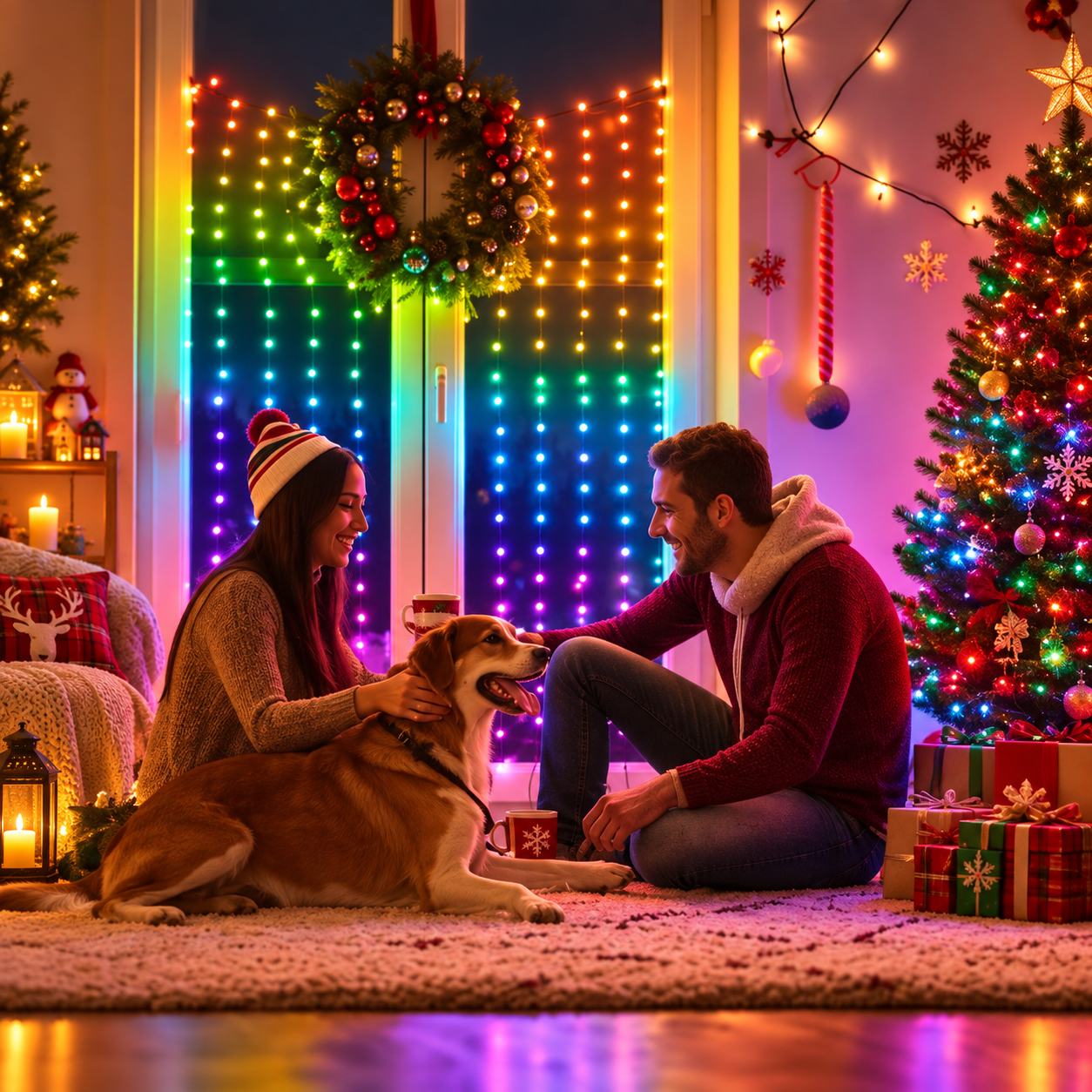 400 LED Smart Curtain String Lights With Programmable Effects
