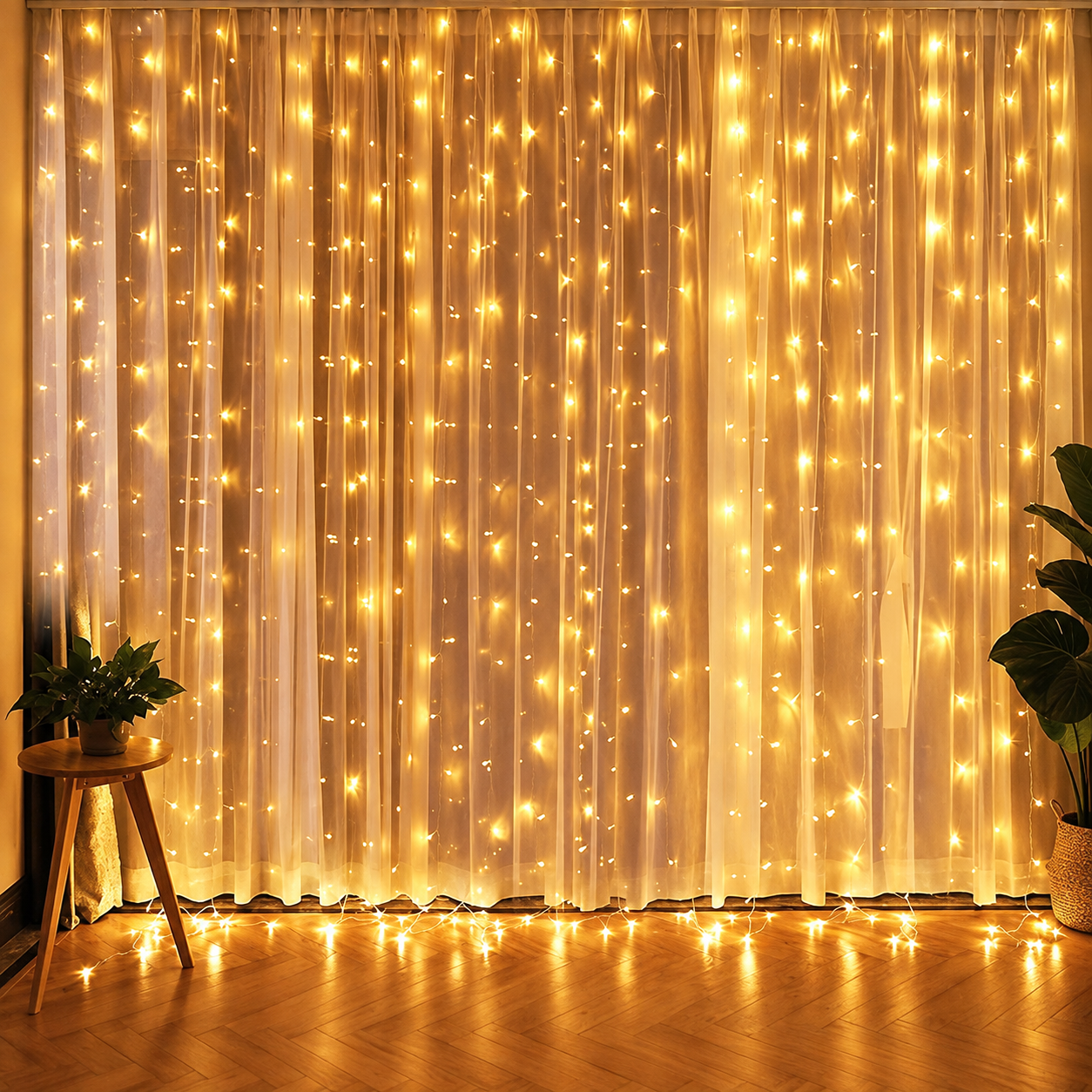 Christmas Curtain Lights With Remote Control