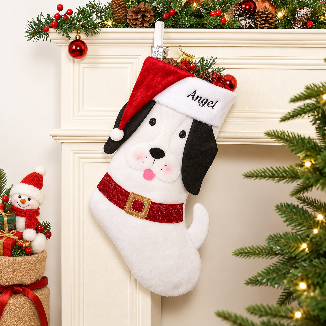 Personalized Embroidered Christmas Stocking for Dogs and Cats