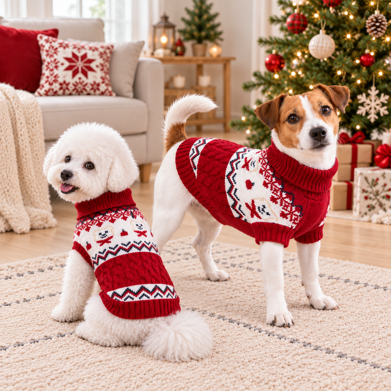 Christmas Reindeer Knit Sweater For Dog