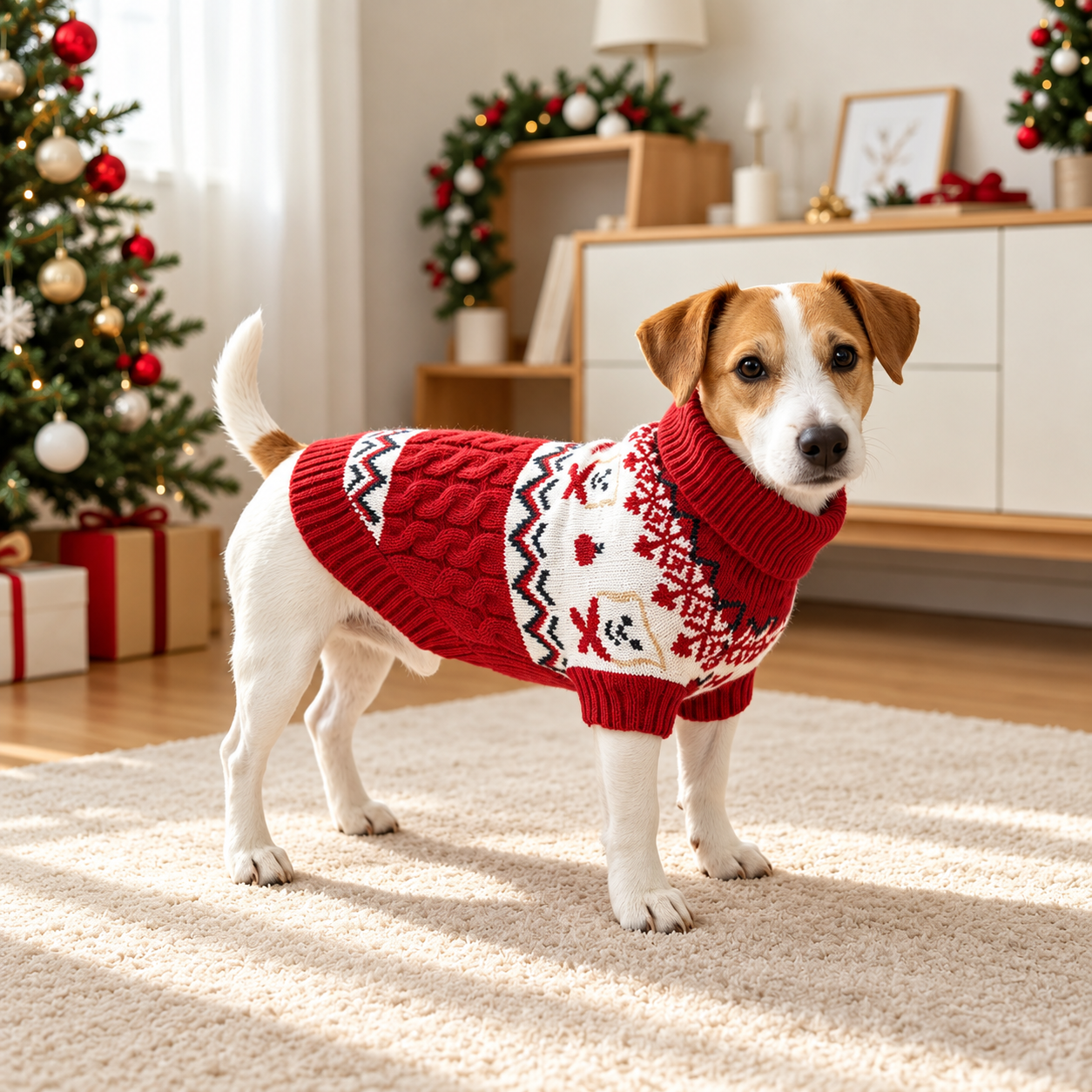 Christmas Reindeer Knit Sweater For Dog