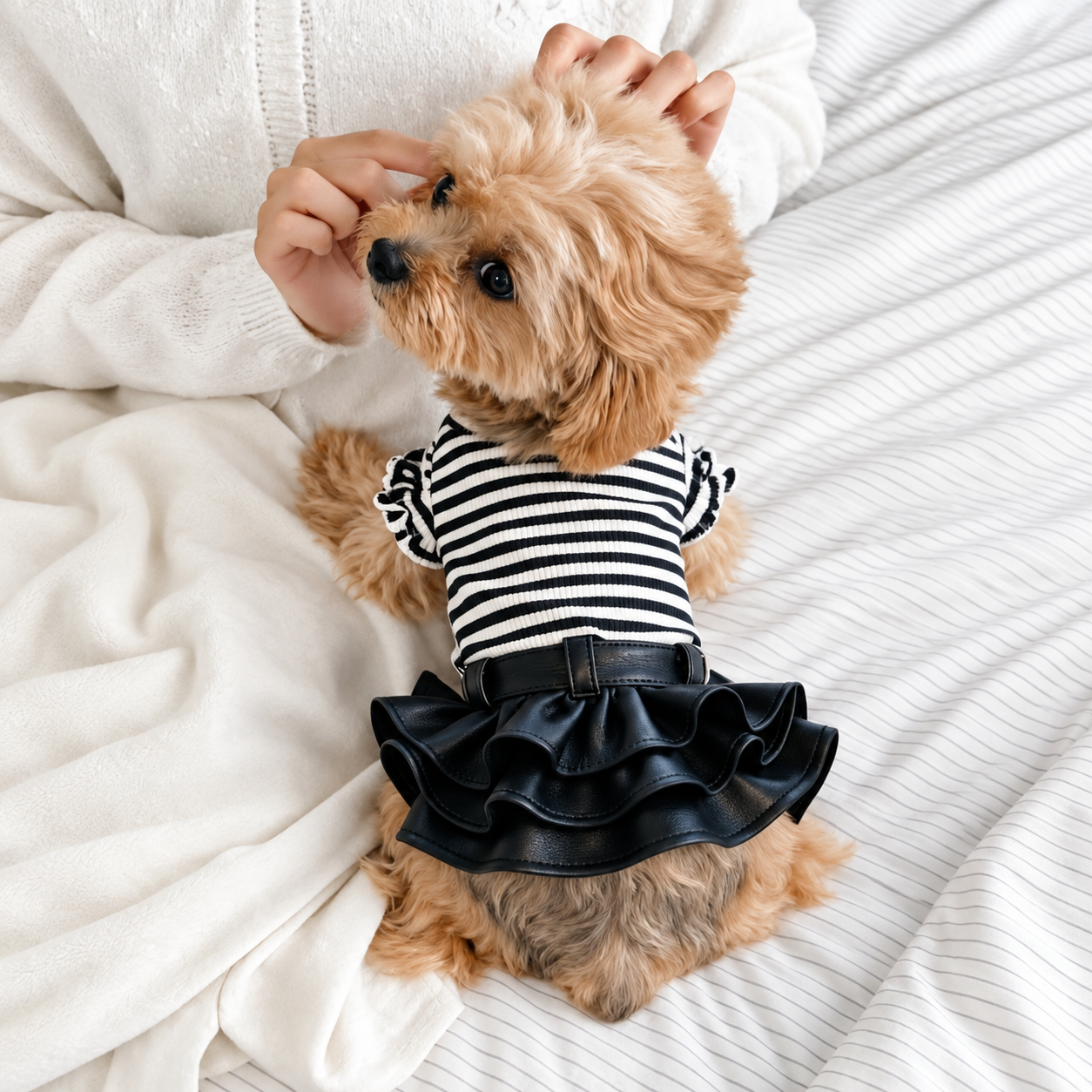 Christmas PU Pet Skirt for Small Dogs and Cats