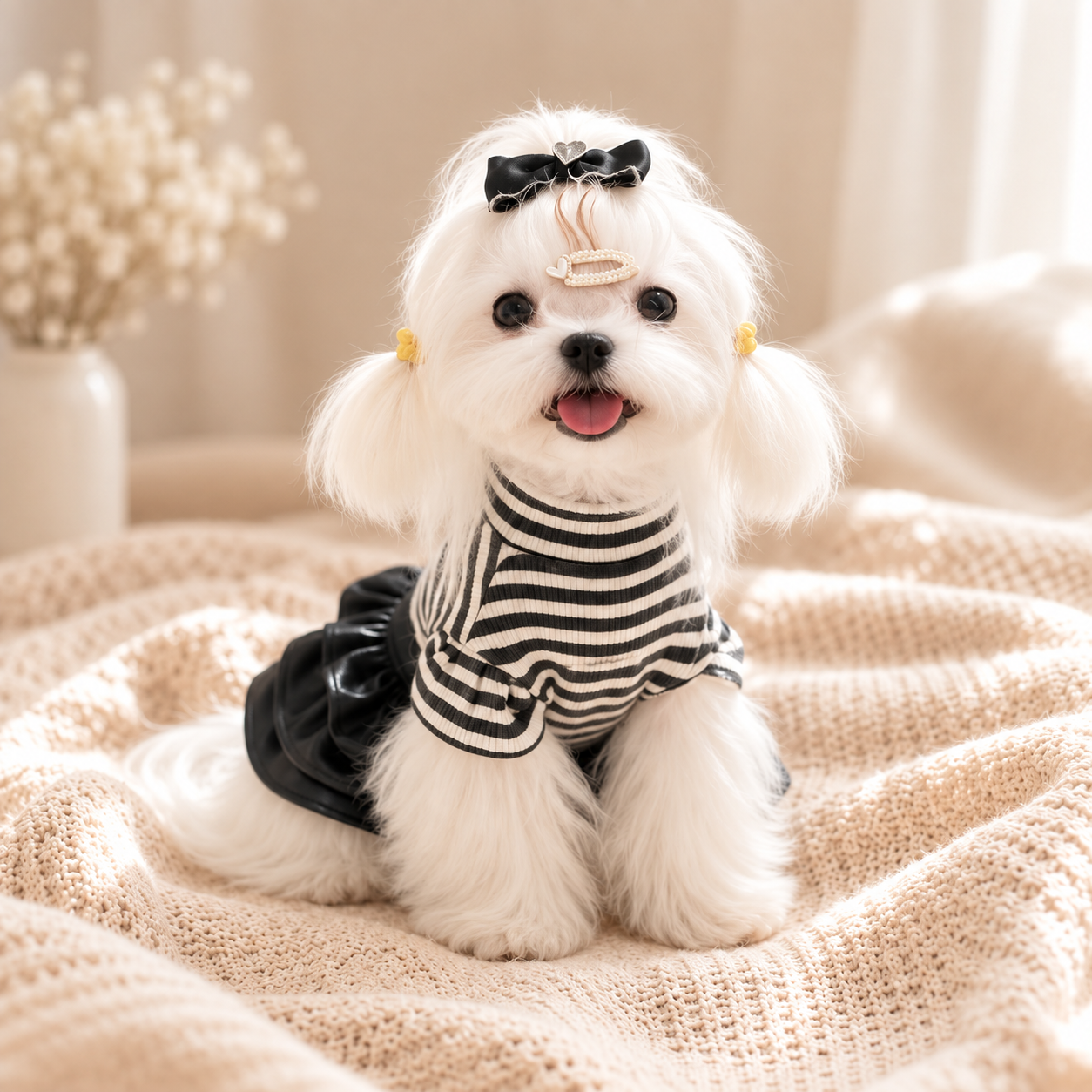 Christmas PU Pet Skirt for Small Dogs and Cats