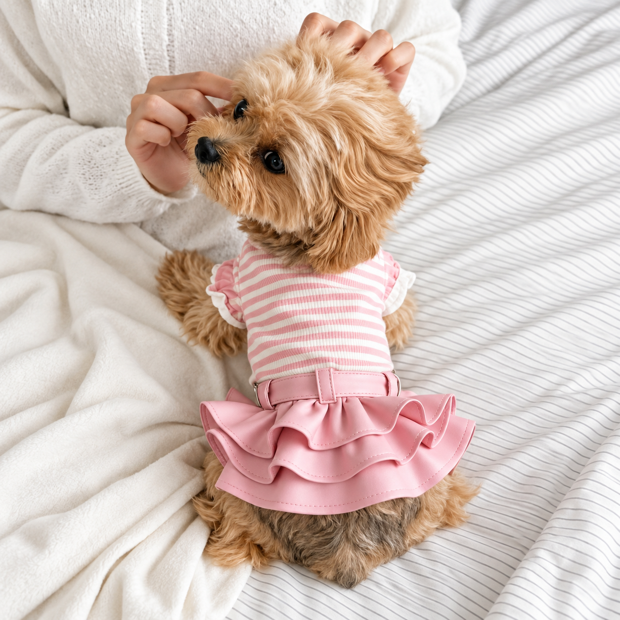 Christmas PU Pet Skirt for Small Dogs and Cats