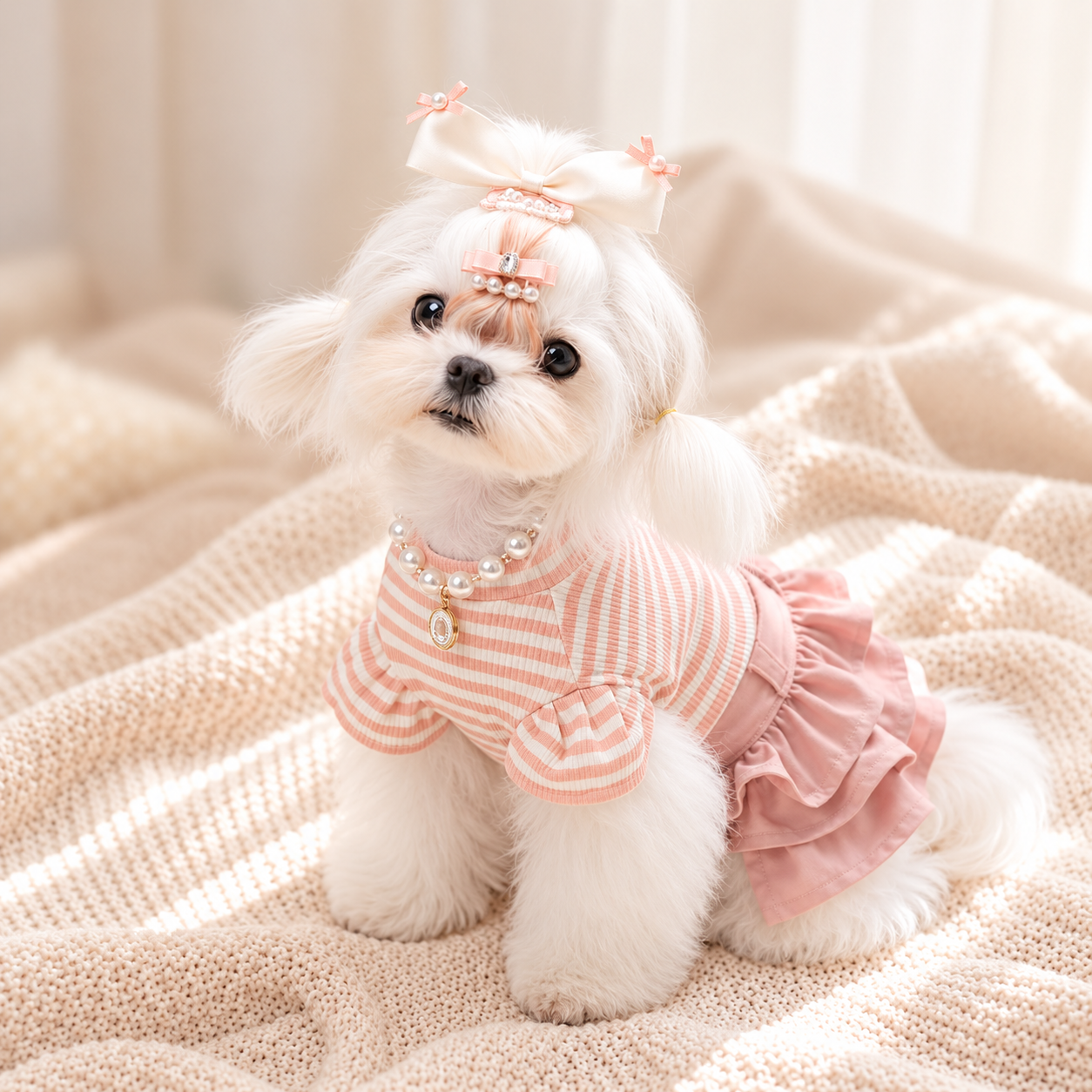 Christmas PU Pet Skirt for Small Dogs and Cats