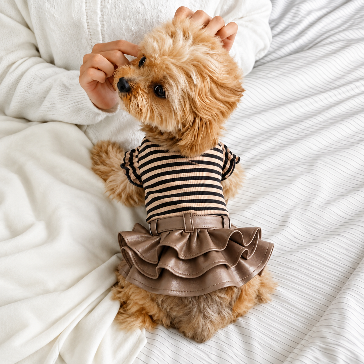 Christmas PU Pet Skirt for Small Dogs and Cats