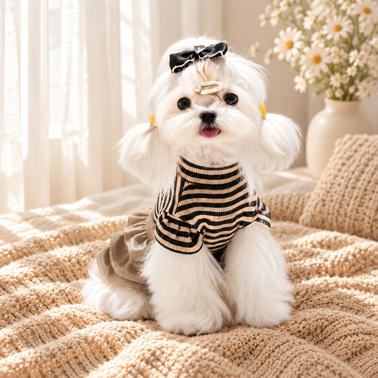 Christmas PU Pet Skirt for Small Dogs and Cats
