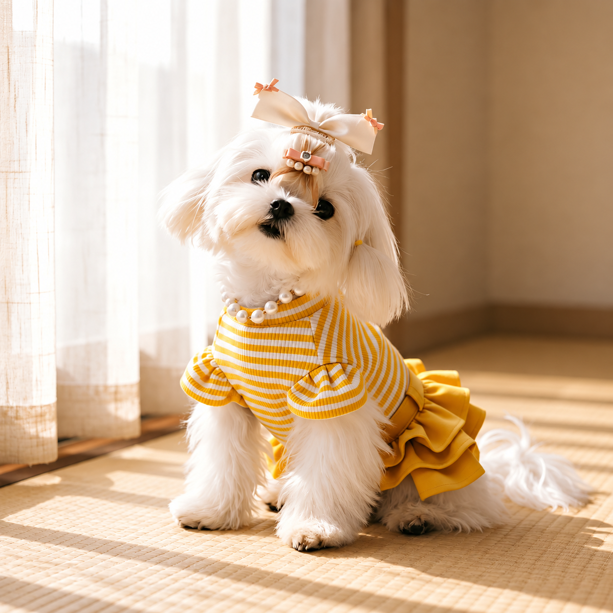 Christmas PU Pet Skirt for Small Dogs and Cats