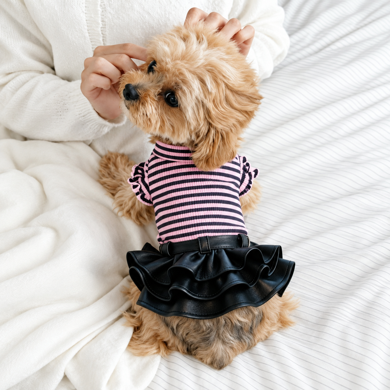 Christmas PU Pet Skirt for Small Dogs and Cats
