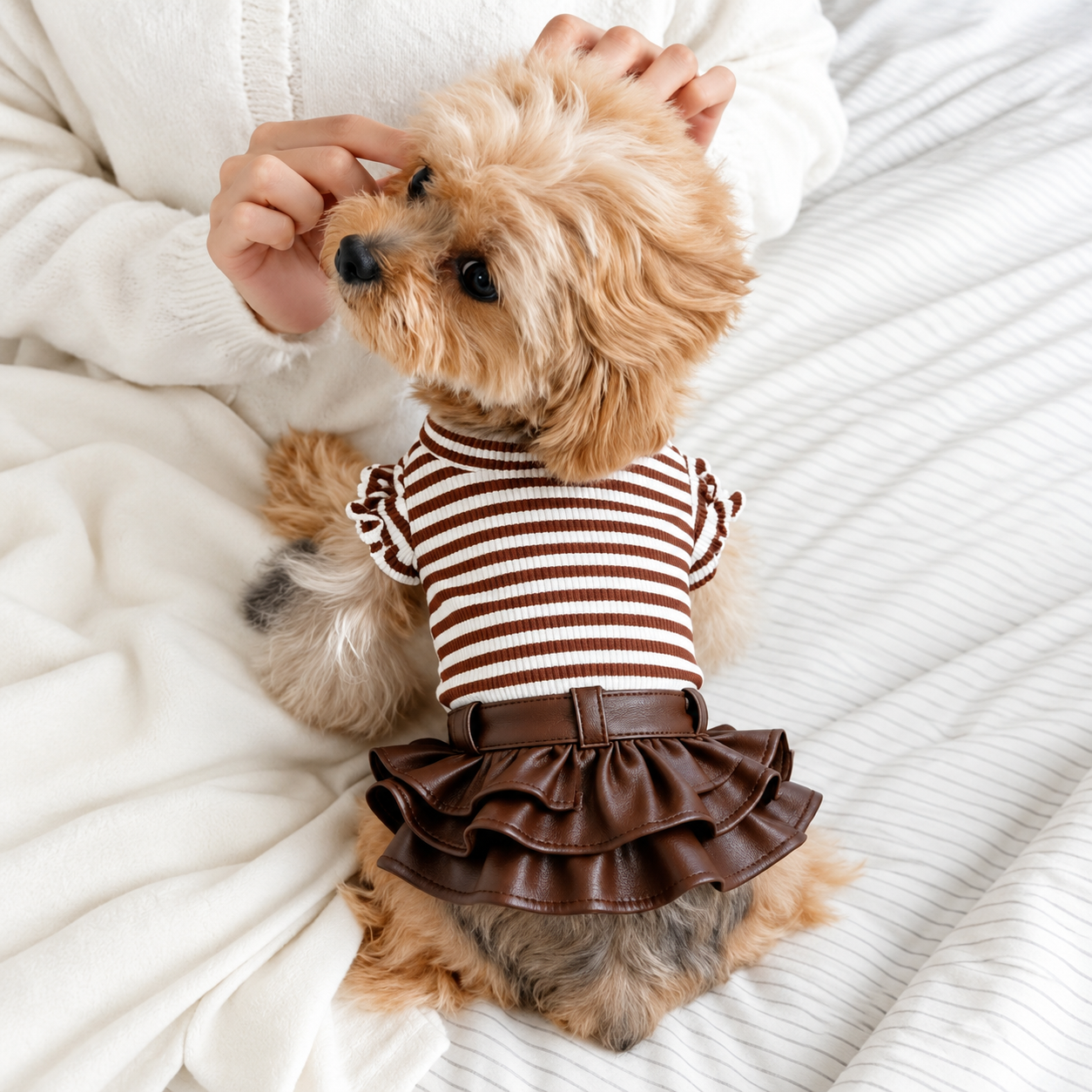 Christmas PU Pet Skirt for Small Dogs and Cats