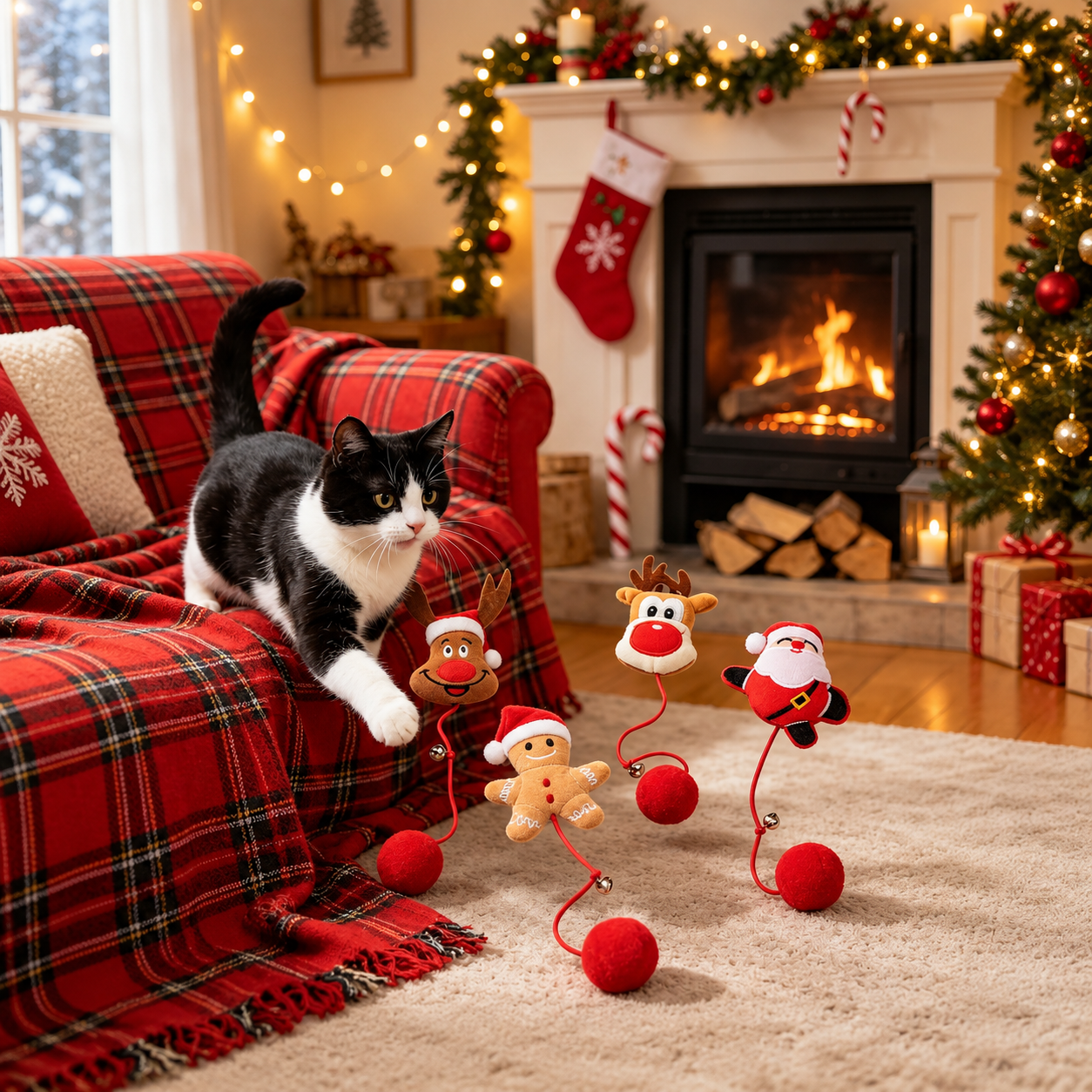 Christmas Themed Interactive Cat Toys