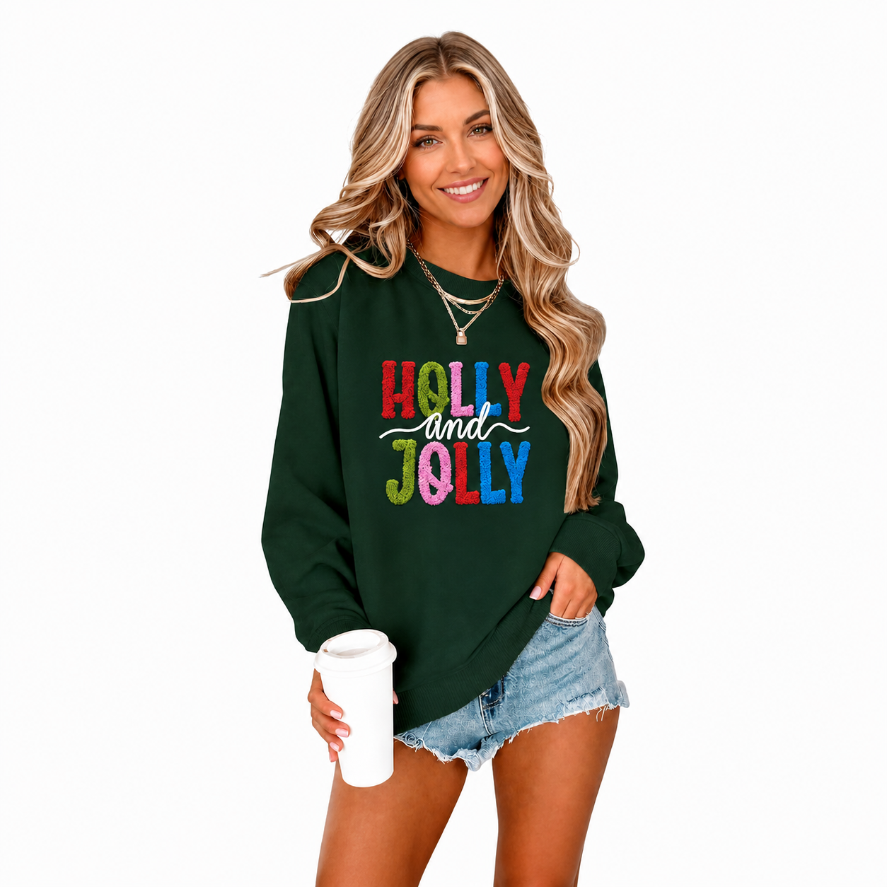 Embroidered Pullover Christmas Sweatshirts For Women 
