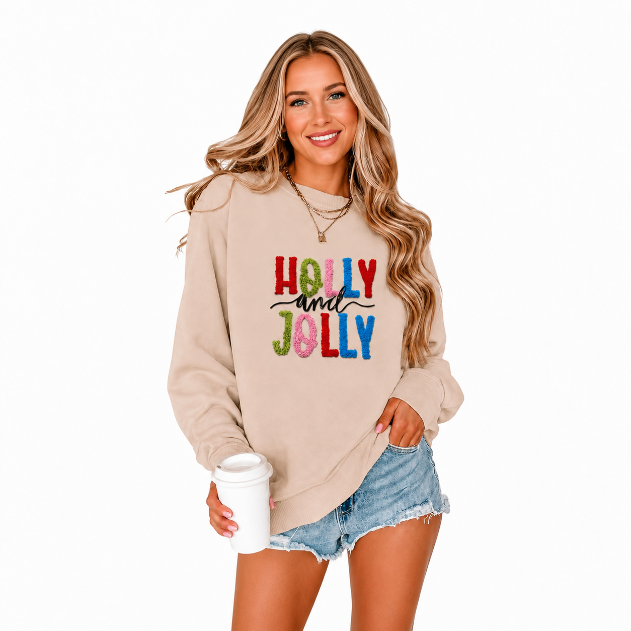 Embroidered Pullover Christmas Sweatshirts For Women 