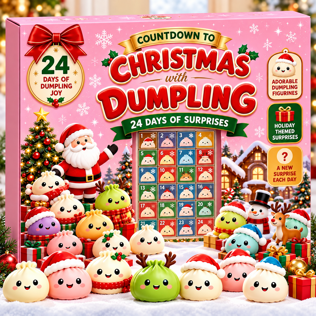 Dumplings Countdown 24 Days Christmas Calendar Gift Set 