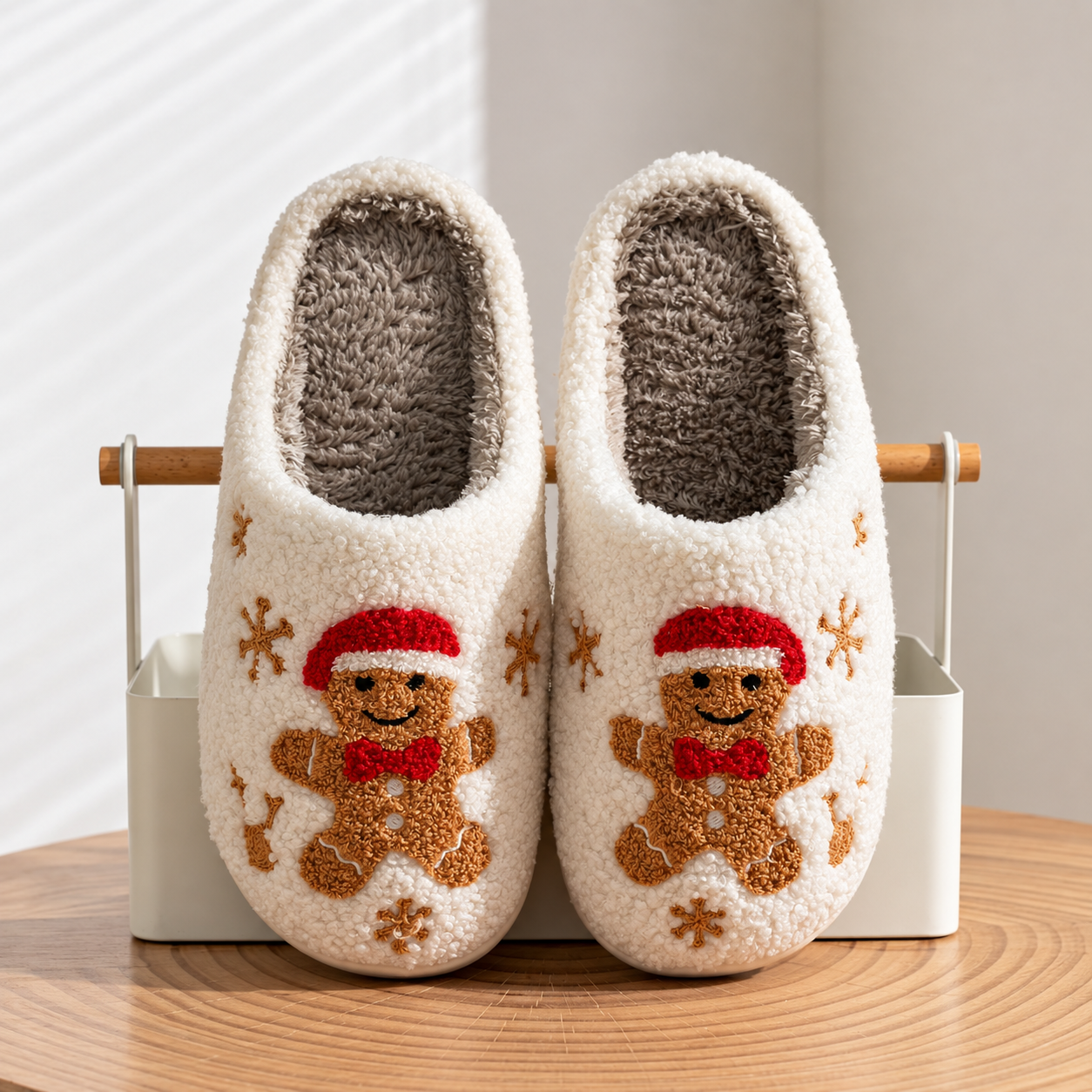 Christmas Cartoon Winter Holiday House Slippers For Men And Women