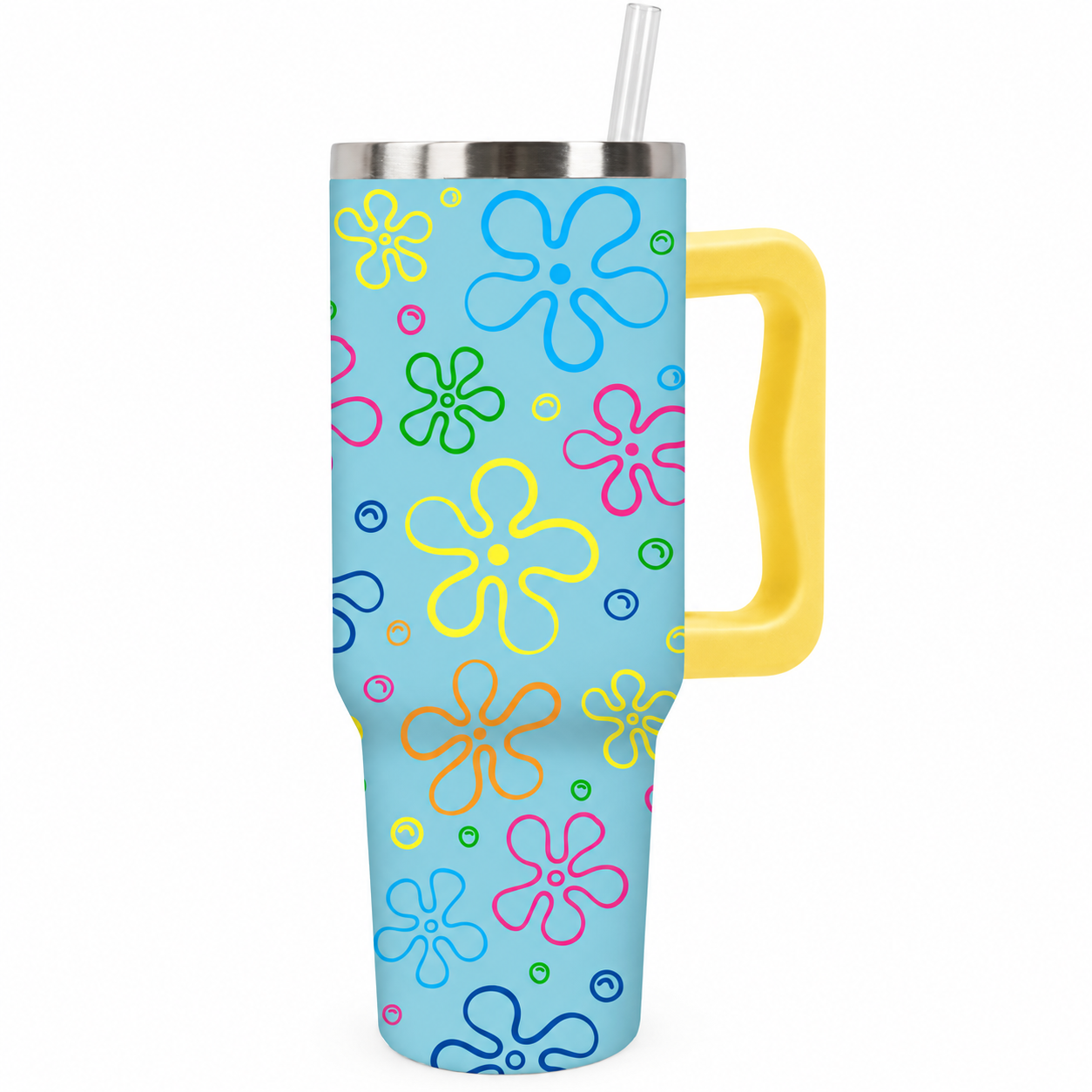 40 oz Christmas Candy Cane Stainless Steel Insulated Tumbler with Straw
