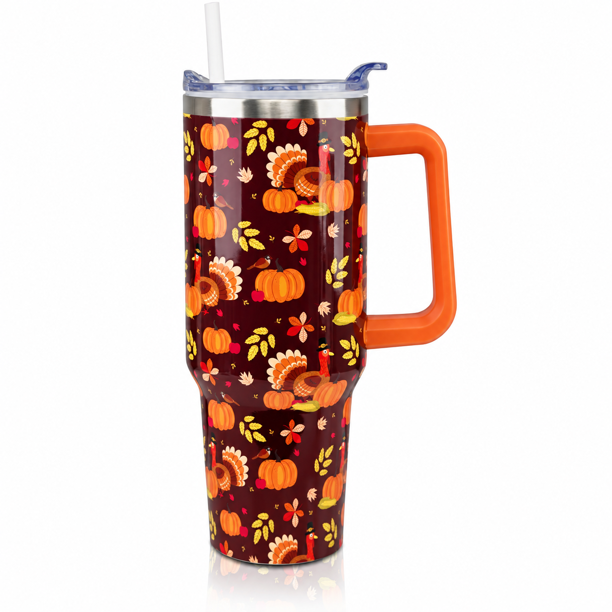 40 oz Christmas Snowman Stainless Steel Insulated Tumbler with Straw
