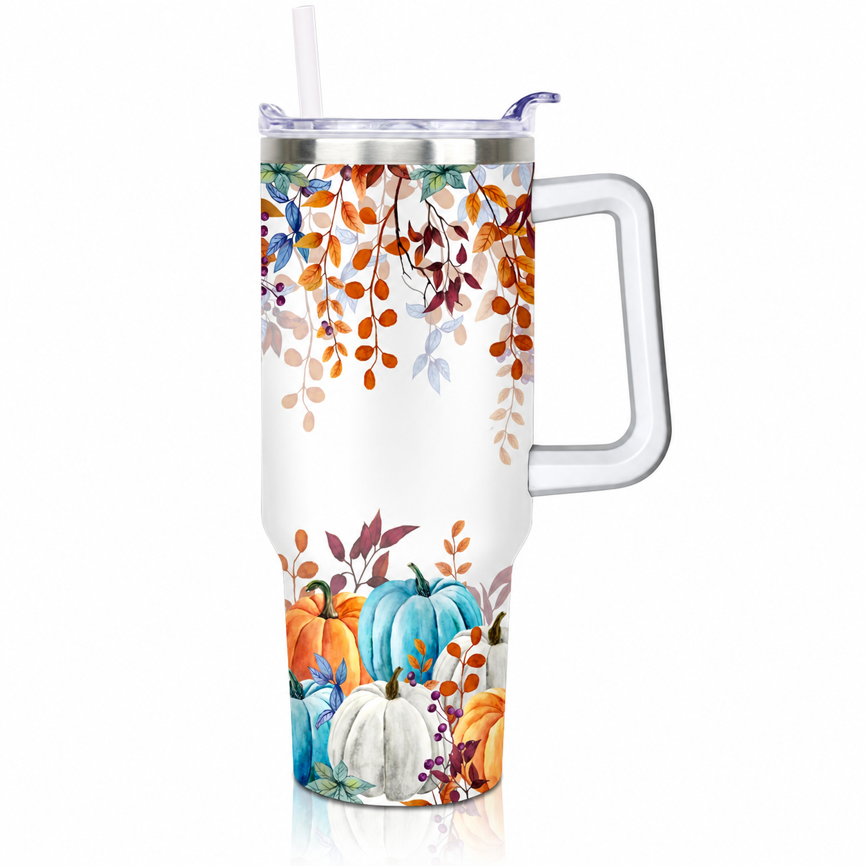 40 oz Christmas Snowman Stainless Steel Insulated Tumbler with Straw
