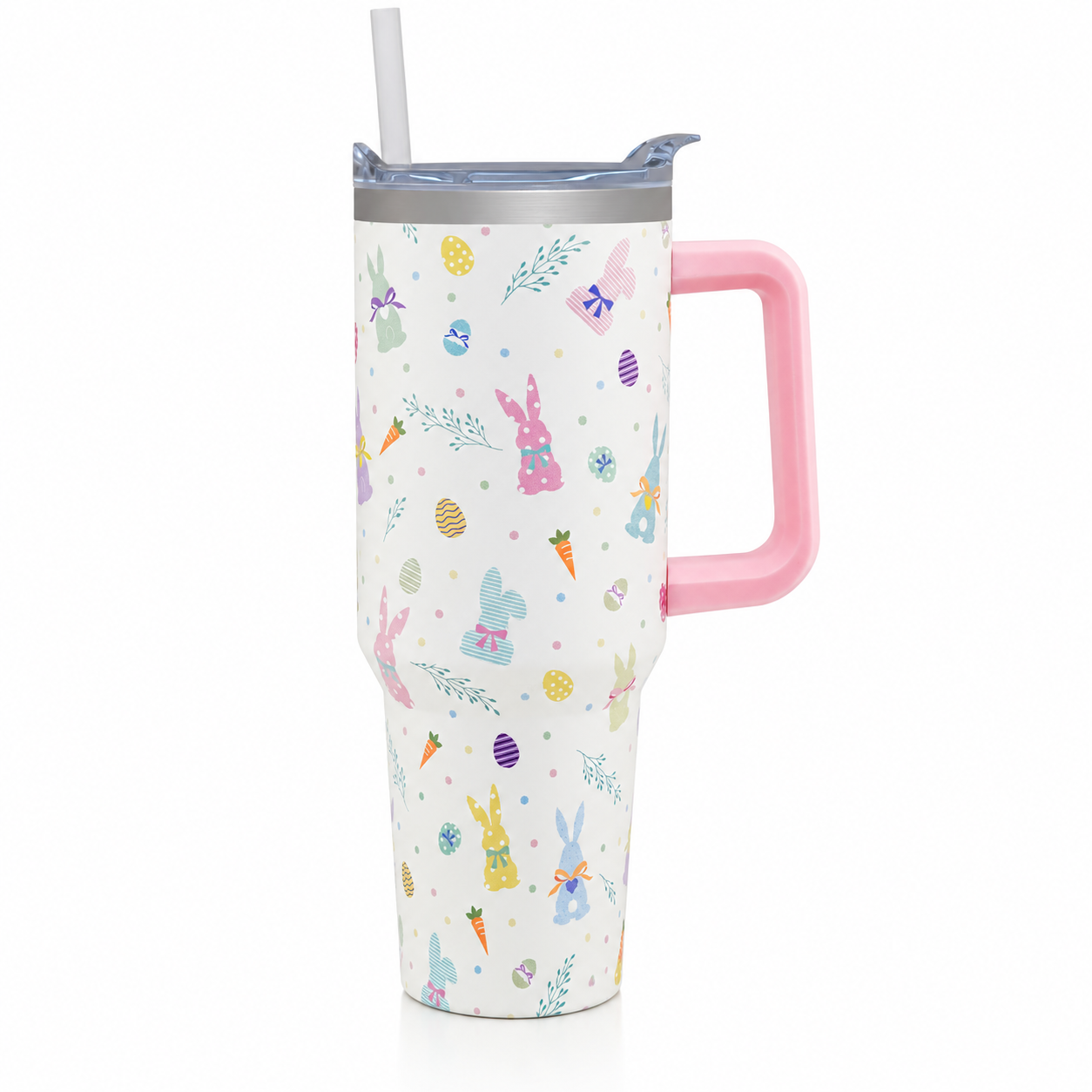 40 oz Christmas Tree Stainless Steel Insulated Tumbler with Handle and Straw