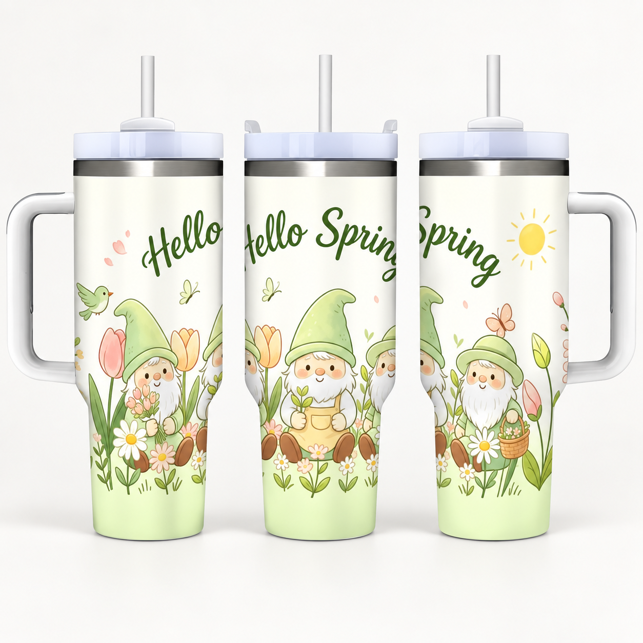 40 oz Christmas Holly Insulated Coffee Tumbler