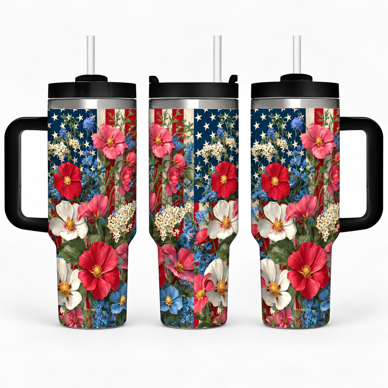 40 oz Christmas Holly Insulated Coffee Tumbler