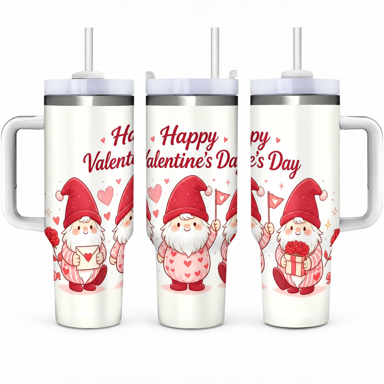 40 oz Christmas Holly Insulated Coffee Tumbler