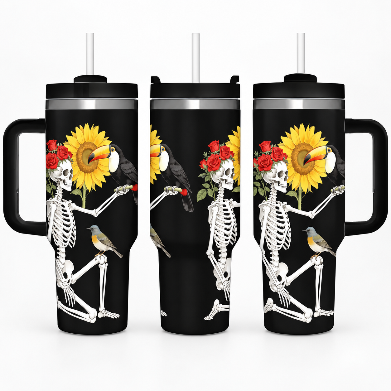 40 oz Christmas Holly Insulated Coffee Tumbler