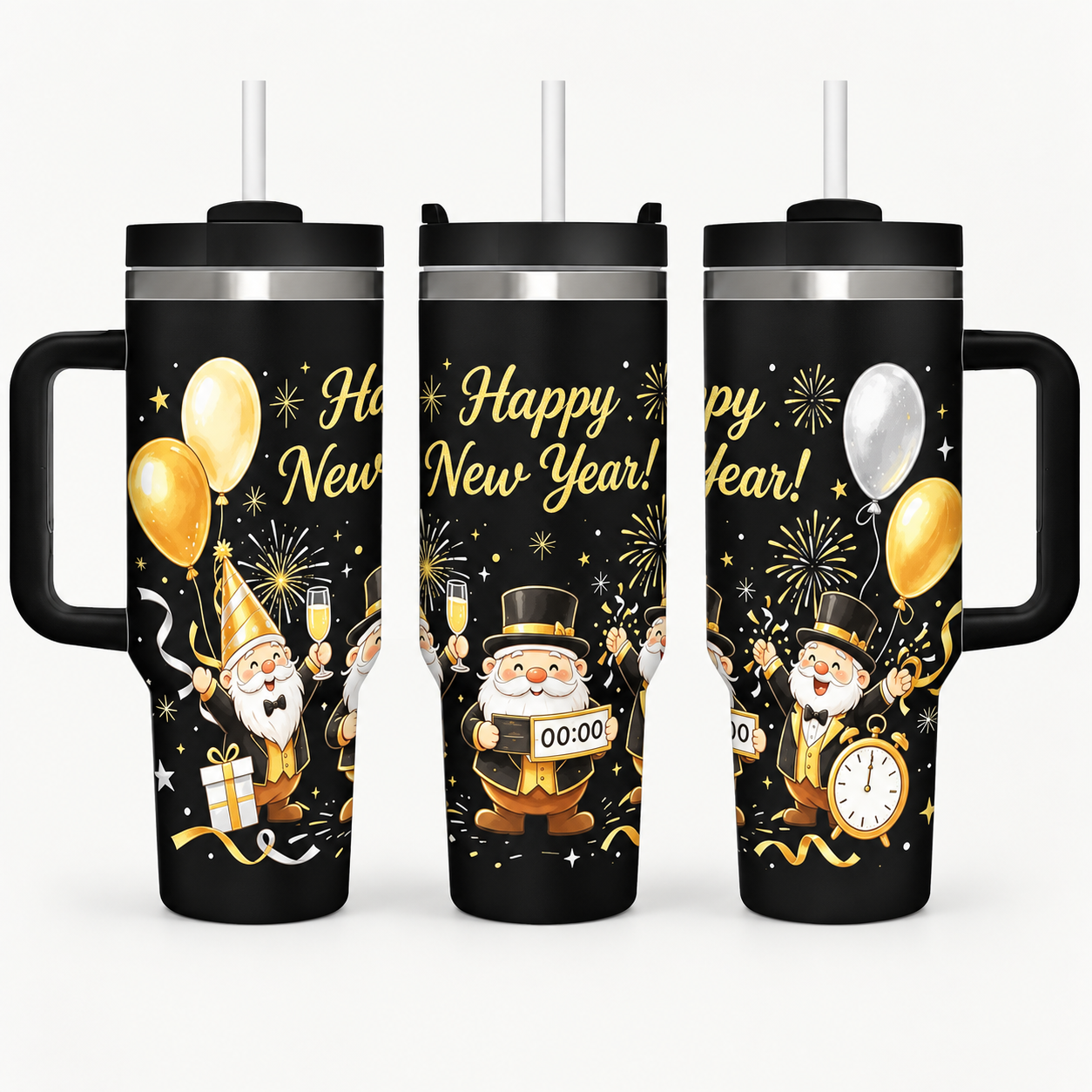 40 oz Christmas Holly Insulated Coffee Tumbler