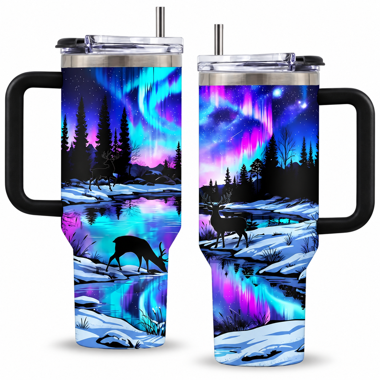 40 oz Funny Stainless Steel Tumbler with Handle and Straw