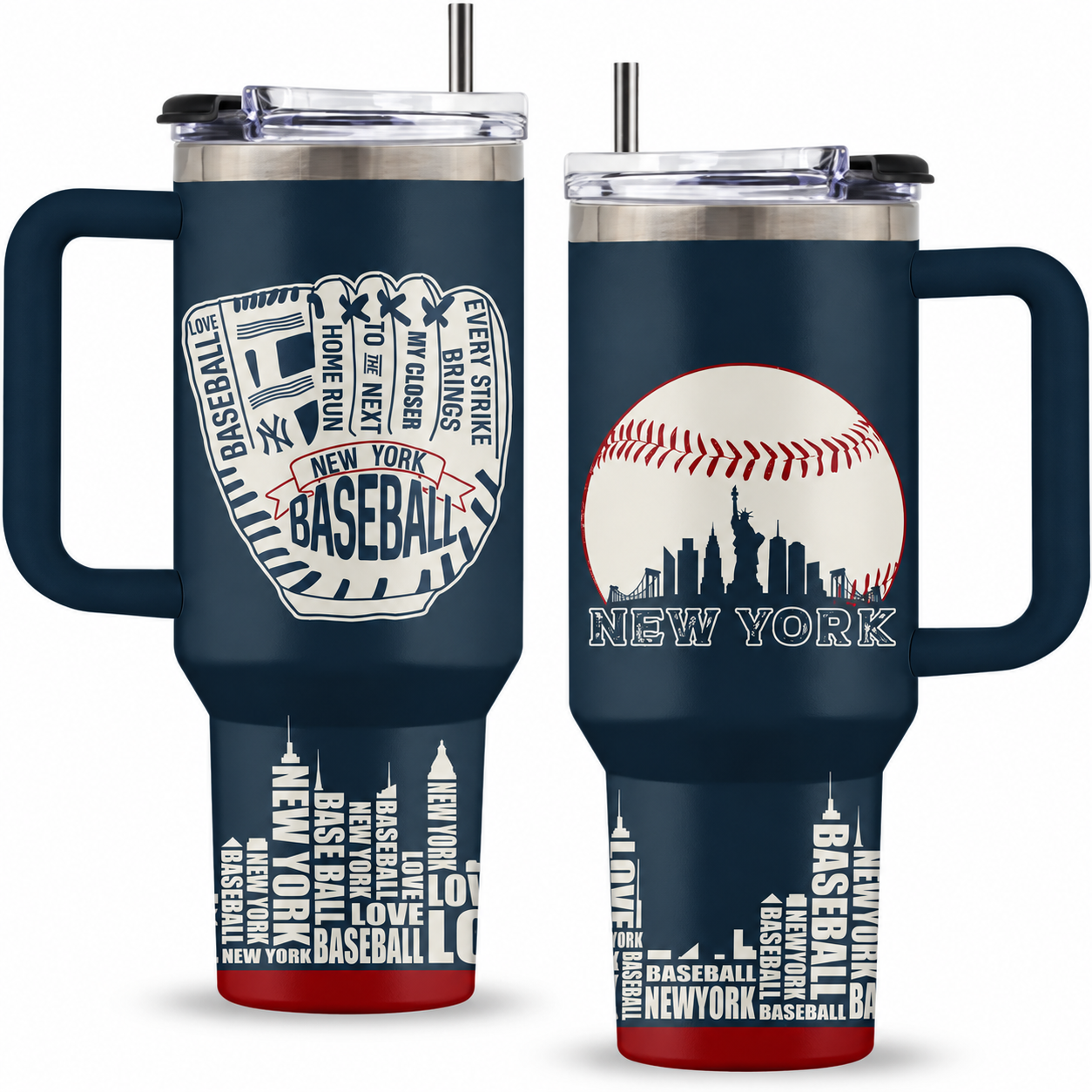 40 oz Funny Stainless Steel Tumbler with Handle and Straw