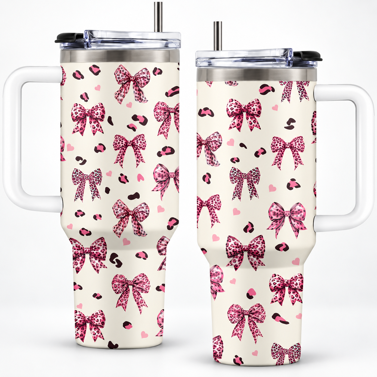 40 oz Funny Stainless Steel Tumbler with Handle and Straw