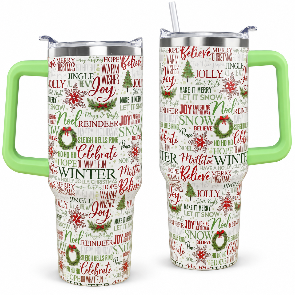 40 oz Christmas Tree Stainless Steel Insulated Travel Tumbler