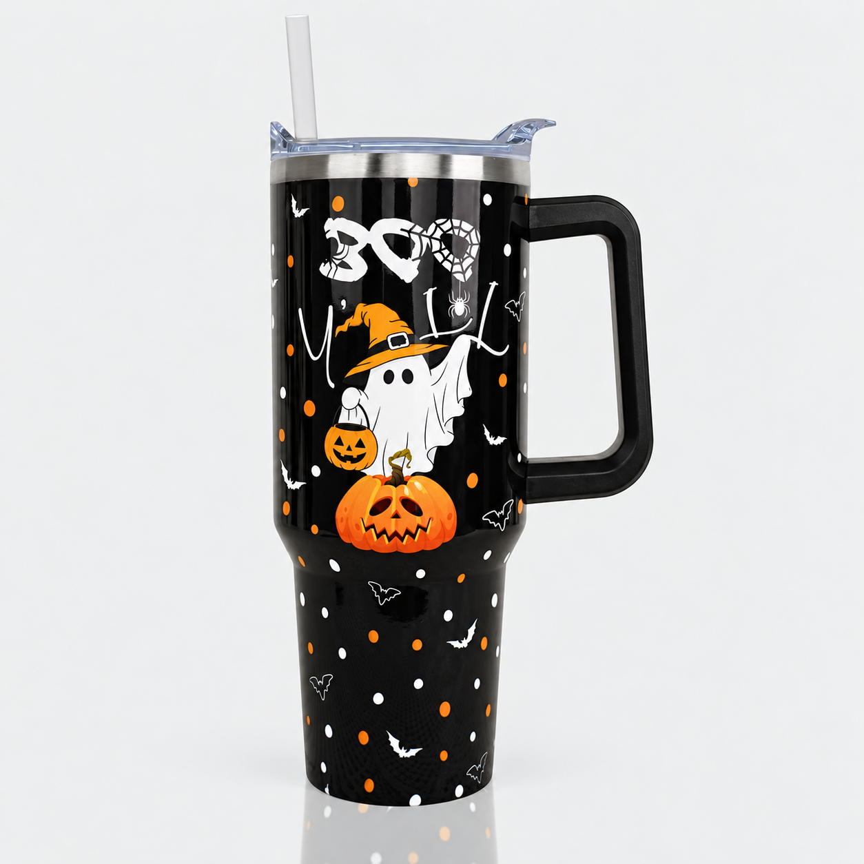 40 oz Christmas Stainless Steel Insulated Tumbler with Straw and Lid