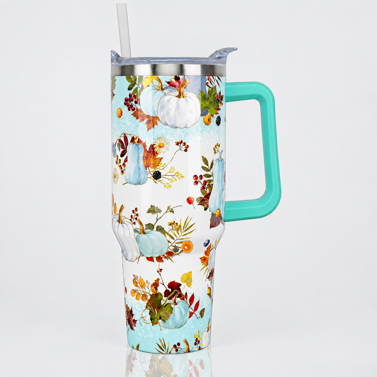 40 oz Christmas Stainless Steel Insulated Tumbler with Straw and Lid
