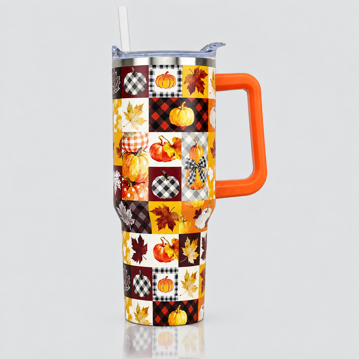 40 oz Christmas Stainless Steel Insulated Tumbler with Straw and Lid