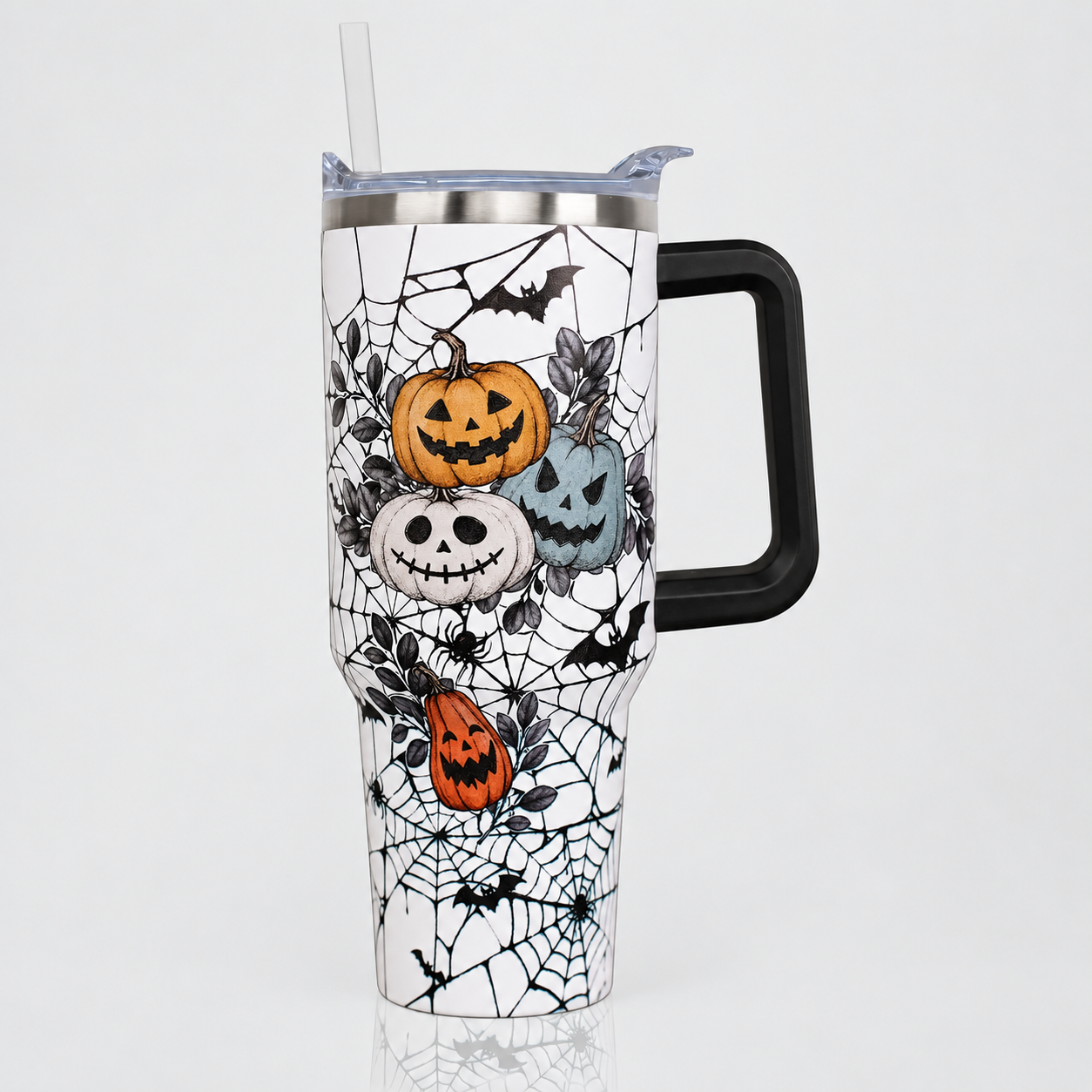 40 oz Christmas Stainless Steel Insulated Tumbler with Straw and Lid