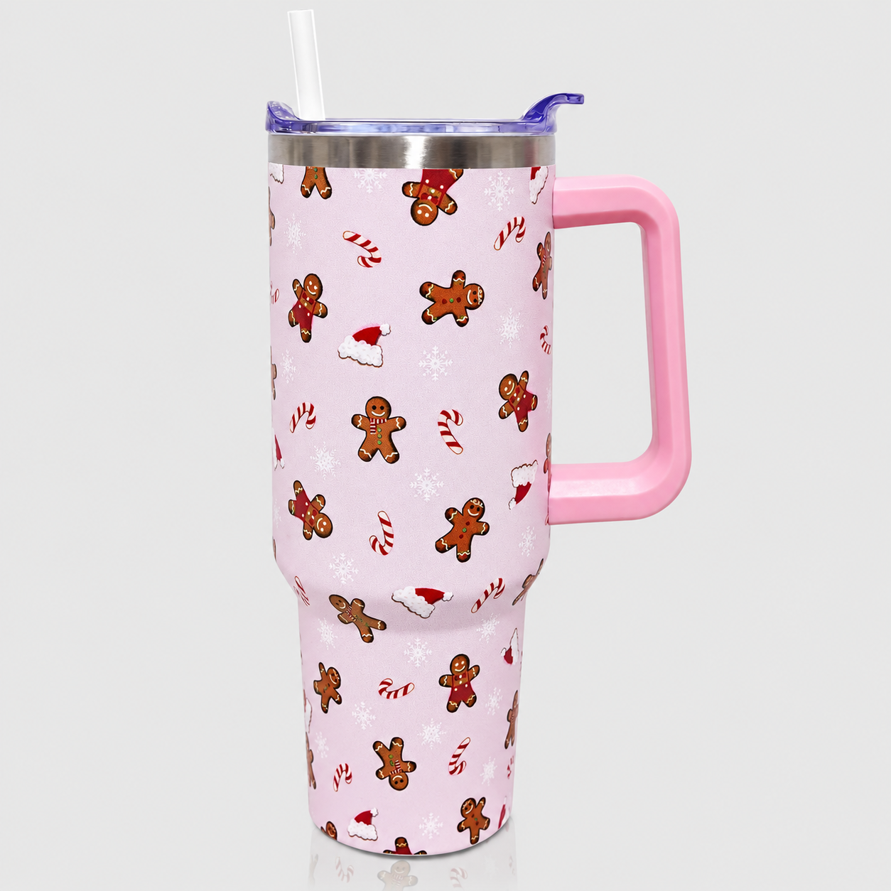 40 oz Christmas Stainless Steel Insulated Tumbler with Straw and Lid