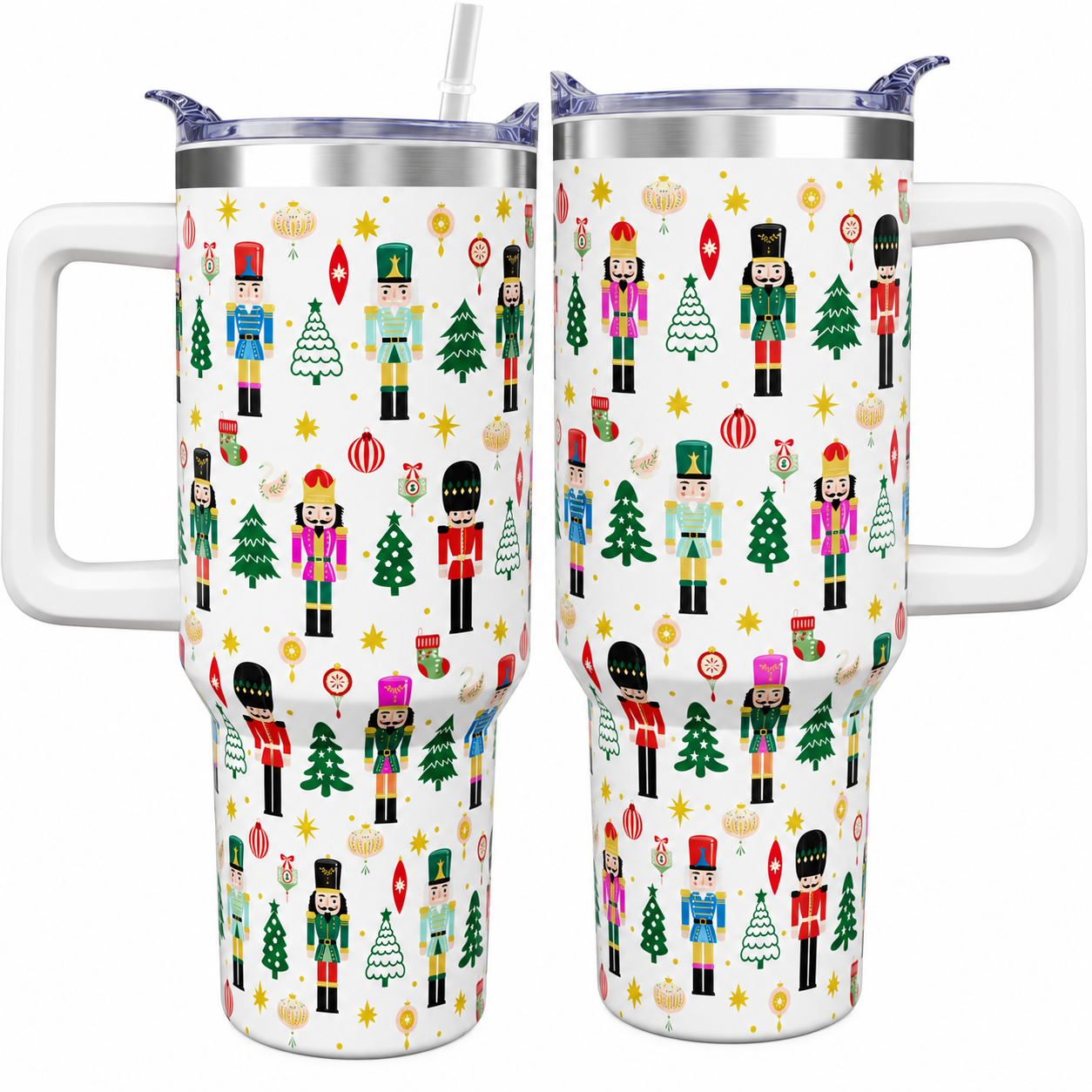 40 oz Christmas Snowflake Reindeer Stainless Steel Insulated Travel Tumbler