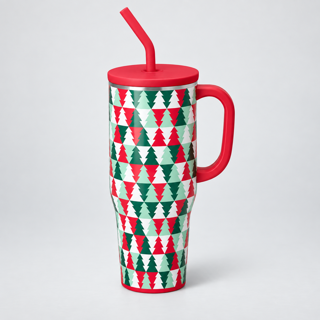 Insulated Stainless Steel Tumbler with Handle and Straw