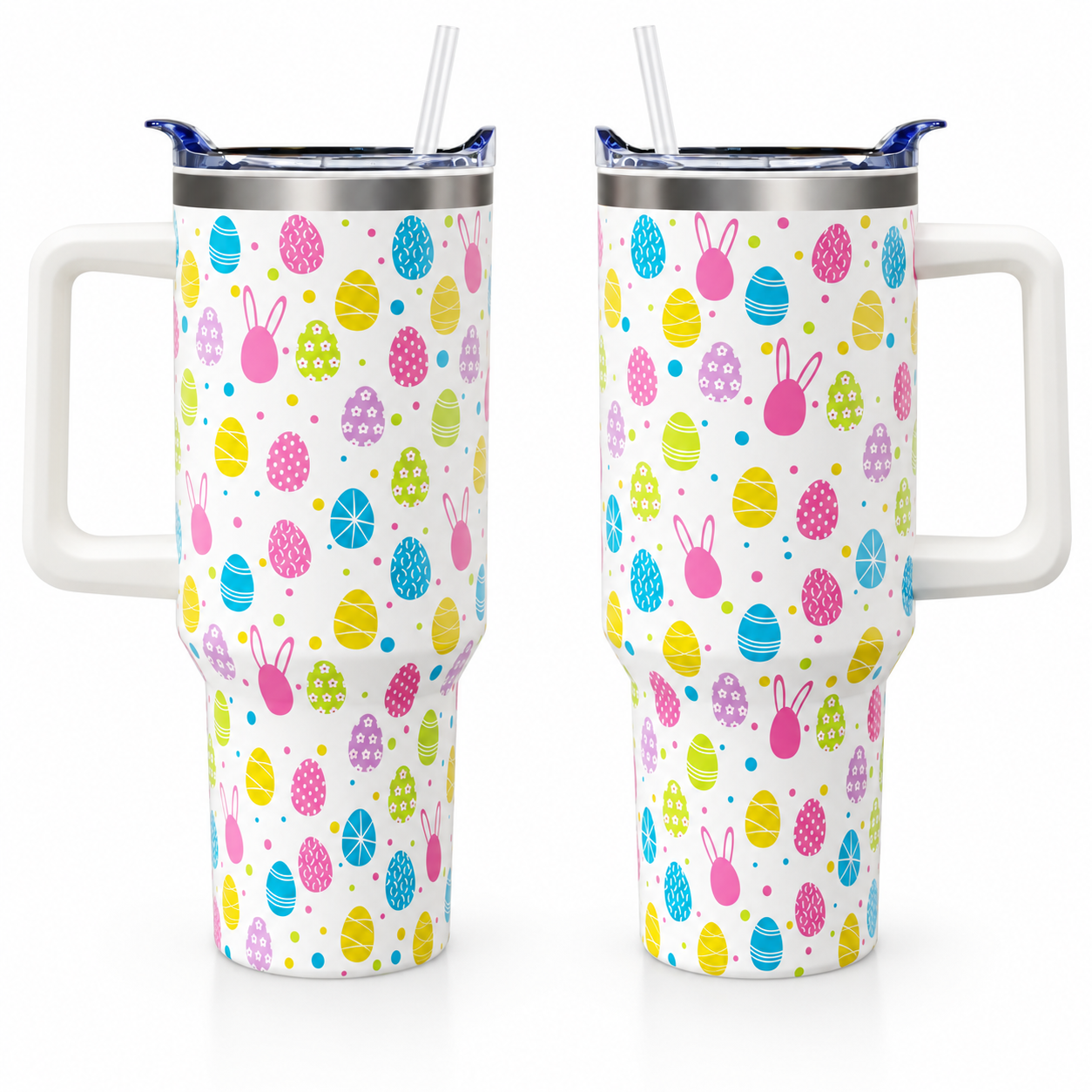 Christmas 40 oz Insulated Tumbler with Handle Lid and Straw