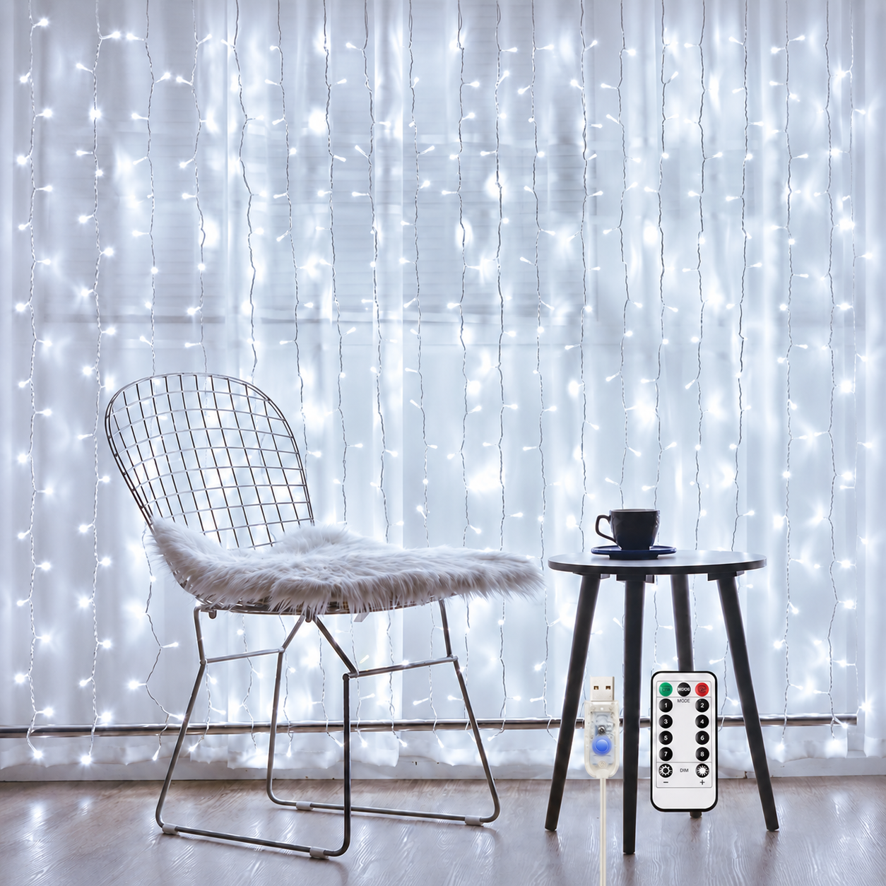 LED Curtain String Lights For Bedroom And Christmas Decor