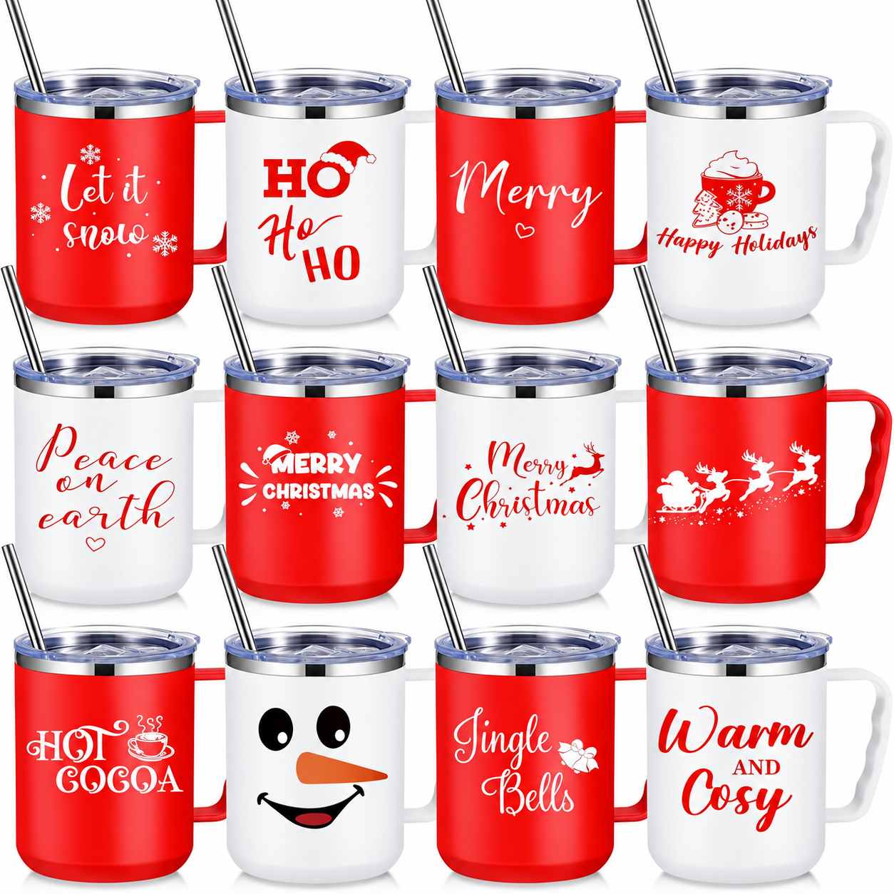 12 Pieces Christmas Coffee Mug For Men and Women
