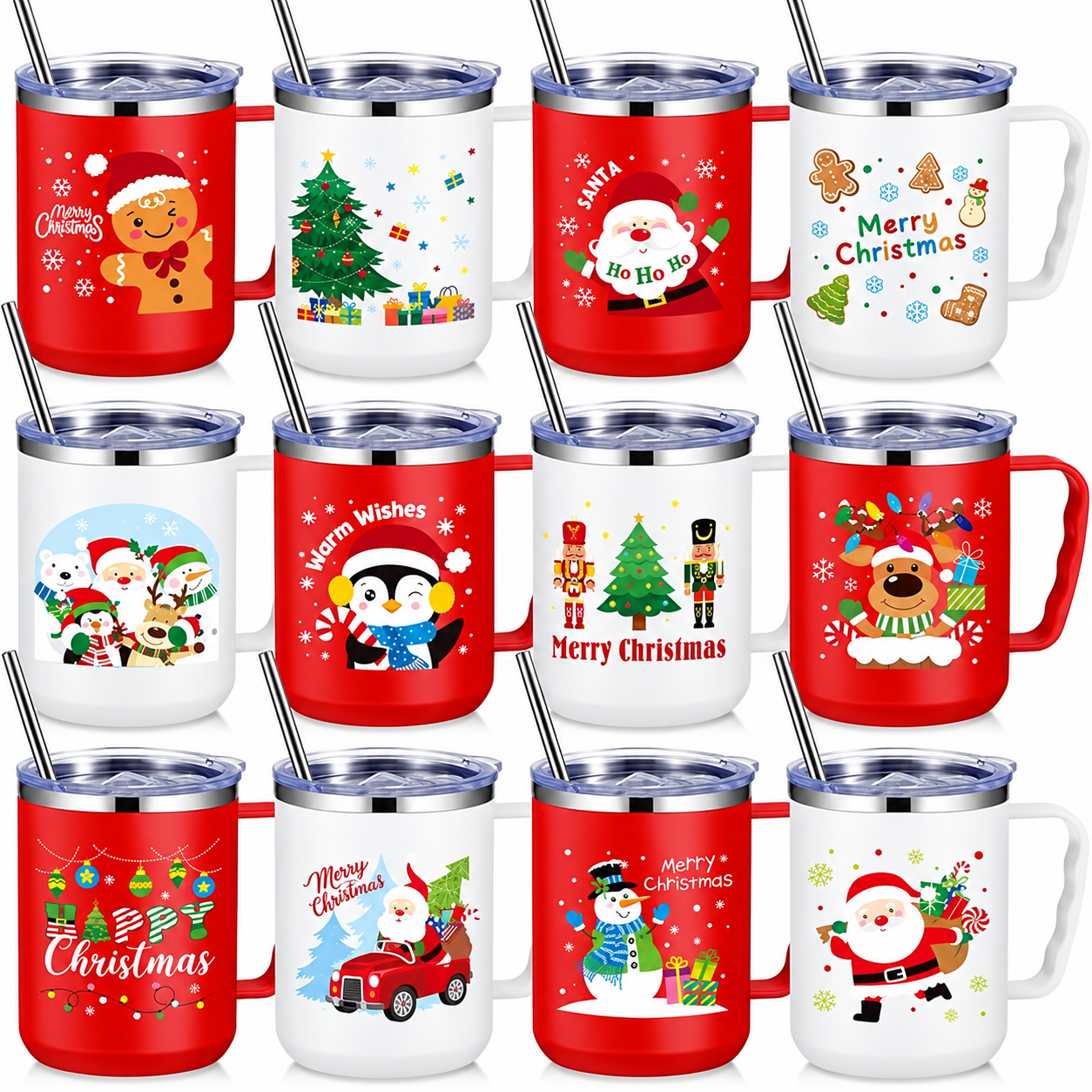 12 Pieces Christmas Coffee Mug For Men and Women