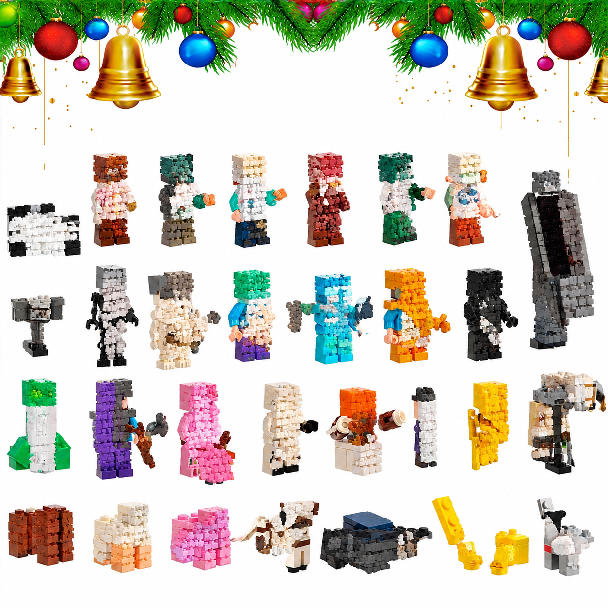 Christmas Building Blocks Advent Calendar Countdown Set for Kids